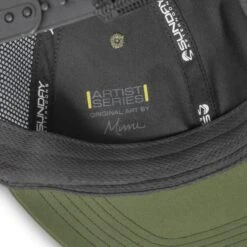 Sunday Afternoons Ancient Grove Trucker -Sunday Afternoons Shop artist series patch trucker ancient grove sweatband artist stamp detail ss21 2500px