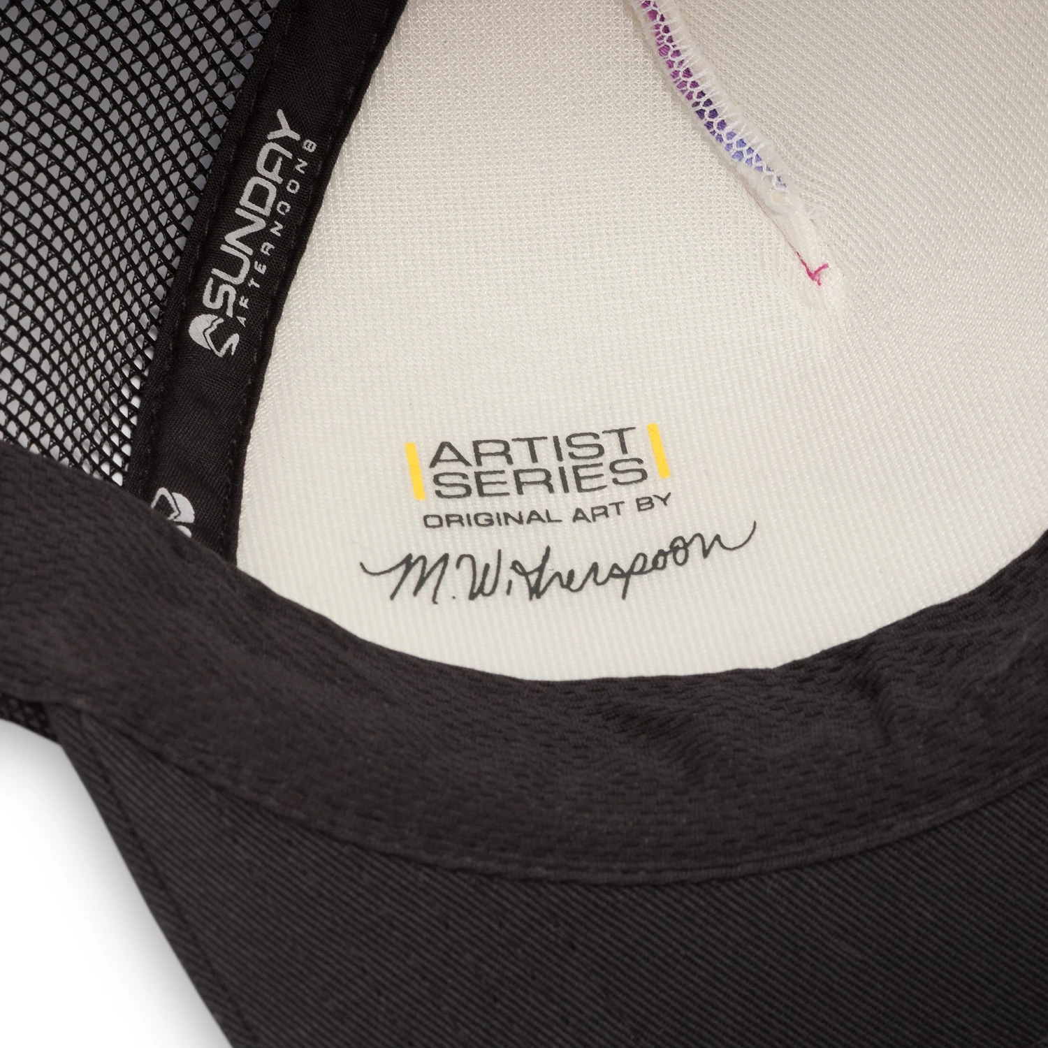 Purple Mountains Trucker Sunday Afternoons Purple Mountains Trucker -Sunday Afternoons Shop artist series truckers purple mountains signature detail ss21