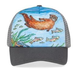 Sunday Afternoons Kids' River Otter Trucker -Sunday Afternoons Shop kids artist series trucker river otter art detail ss21 2500px