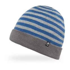 Sunday Afternoons Kids' Saturn Beanie -Sunday Afternoons Shop kids saturn beanie marine stripe storm gray front fw21 2500px